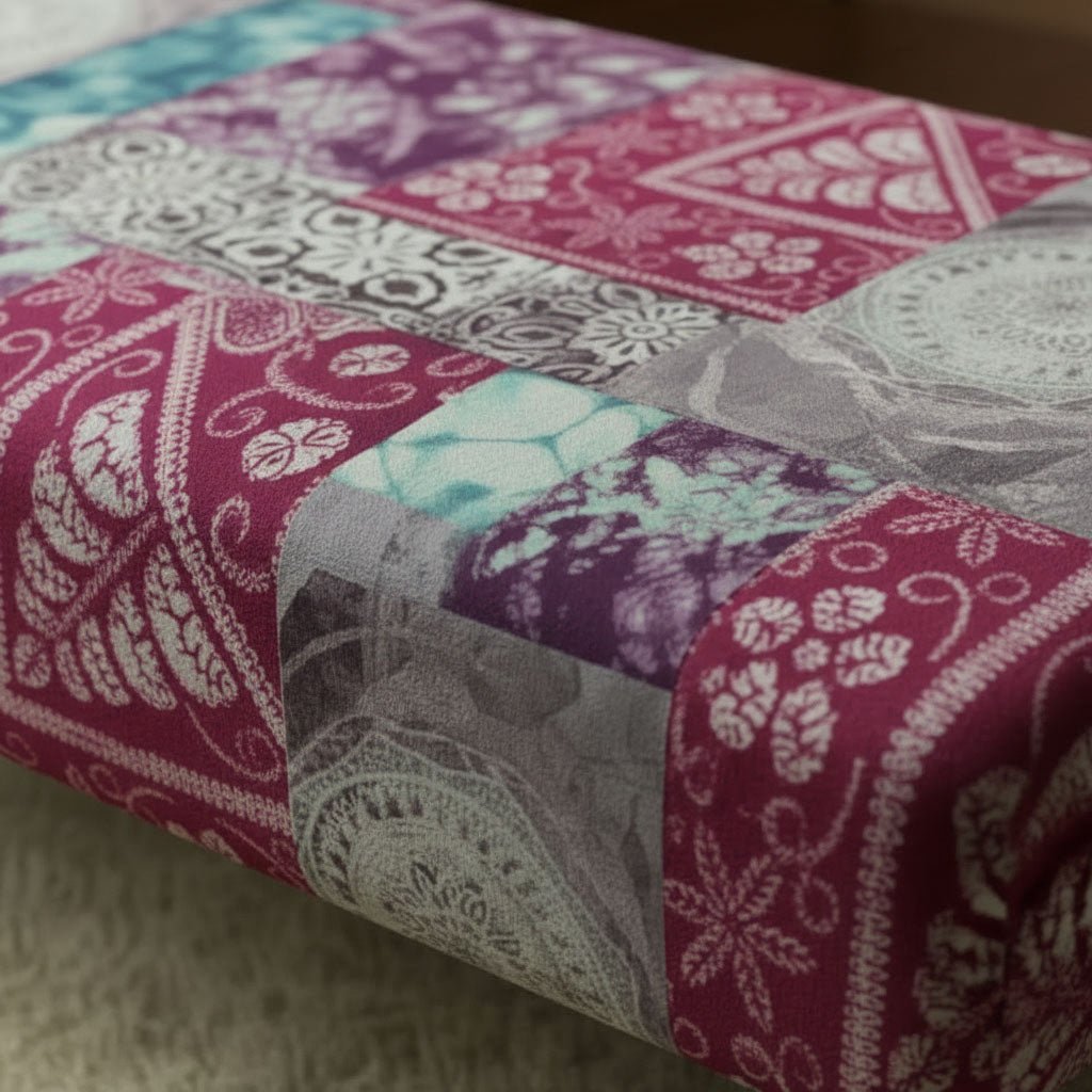 Elegant Patterned Storage Ottoman Trunk UK Craftsmanship - ISTOOLS