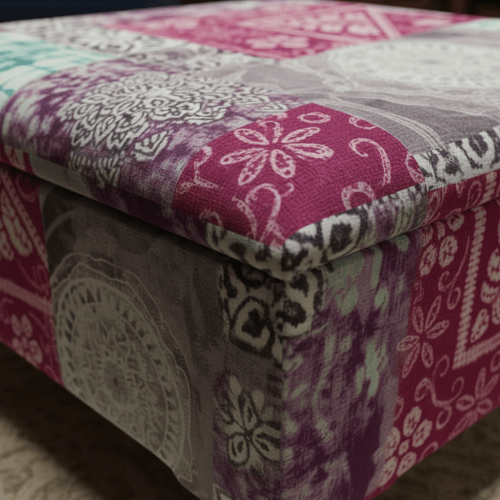 Elegant Plain Texture Storage Ottoman Trunk UK Craftsmanship - ISTOOLS
