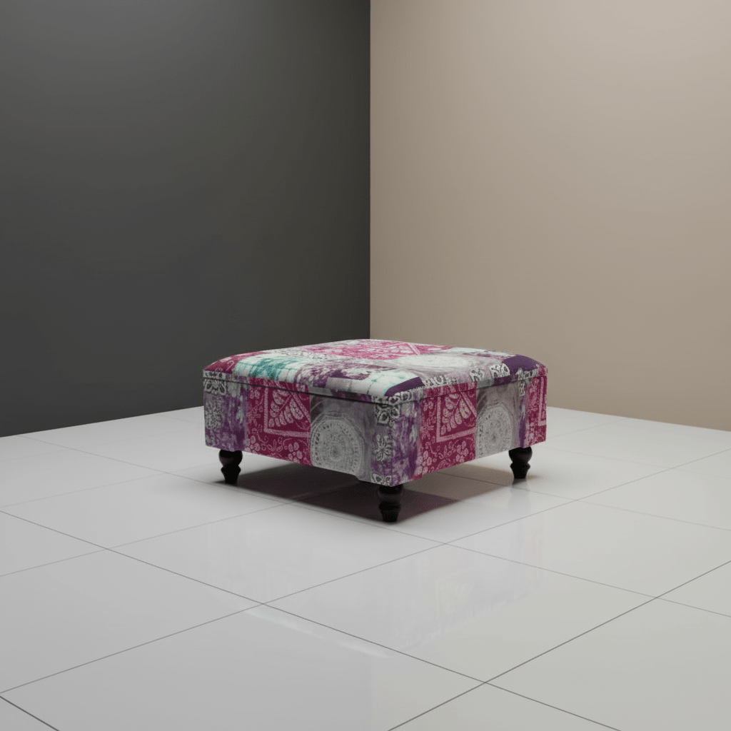 Elegant Plain Texture Storage Ottoman Trunk UK Craftsmanship - ISTOOLS