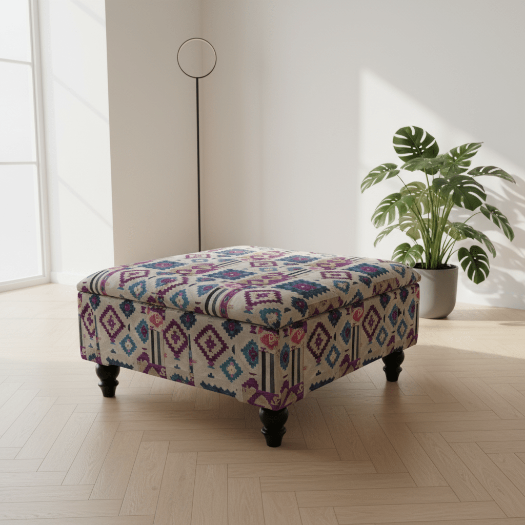 Elegant Plain Tone Storage Trunk Smooth Lid Design - ISTOOLS