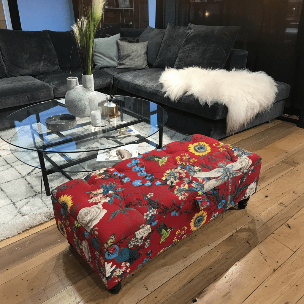 Elegant Tufted Rectangular Hallway Storage Bench bec - ISTOOLS