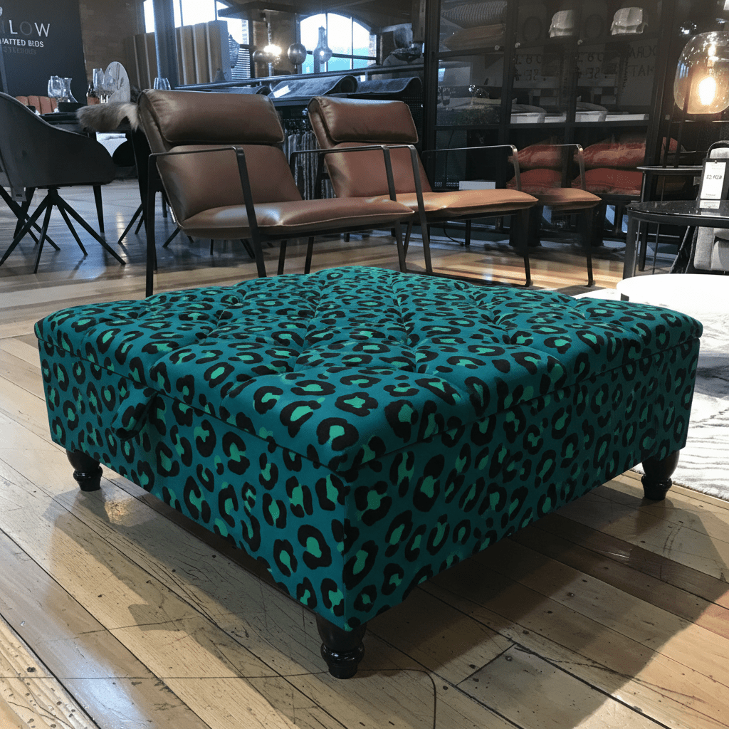 Elegantly Crafted Square Ottoman Bench Tufted Style bec - ISTOOLS