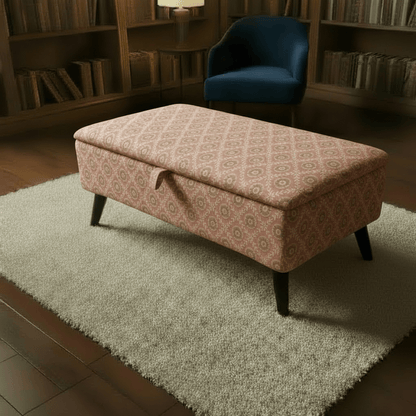 Entryway Storage Bench with Artistic Design | Handcrafted UK Ottoman Seat | istools - ISTOOLS