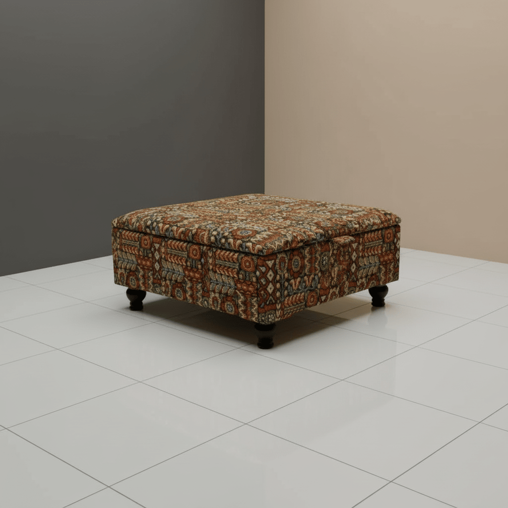 Expressive Multi - Toned Accent Table | Large Storage Ottoman & Coffee Table – Modern Interior UK - ISTOOLS