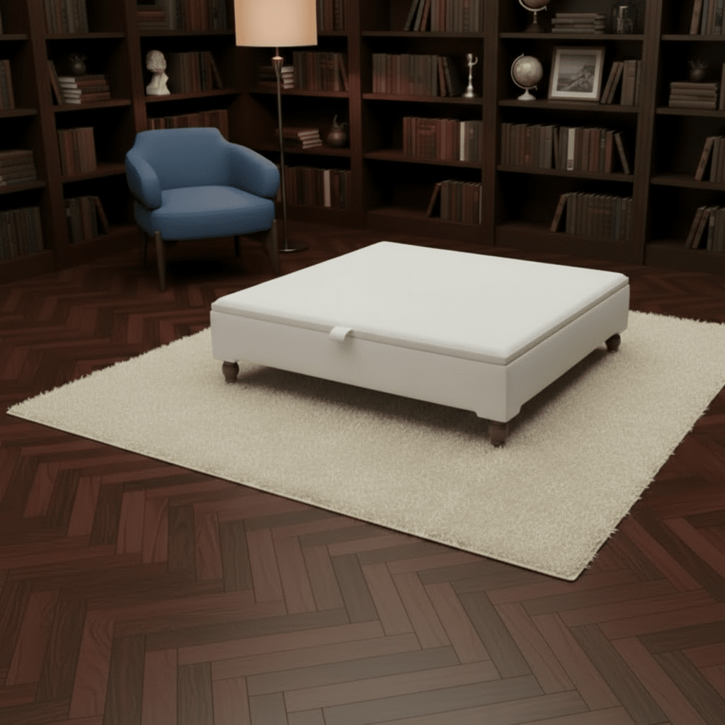 Extra Large Square Coffee Table – ISTOOLS Modern Plain Top UK - ISTOOLS