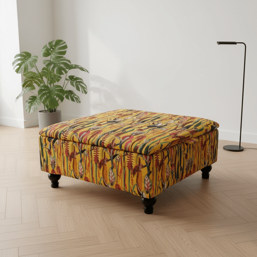Extra Large Square Storage Bench – Deep Hidden Compartment for Living Room, Coffee Table, and Centrepiece - ISTOOLS