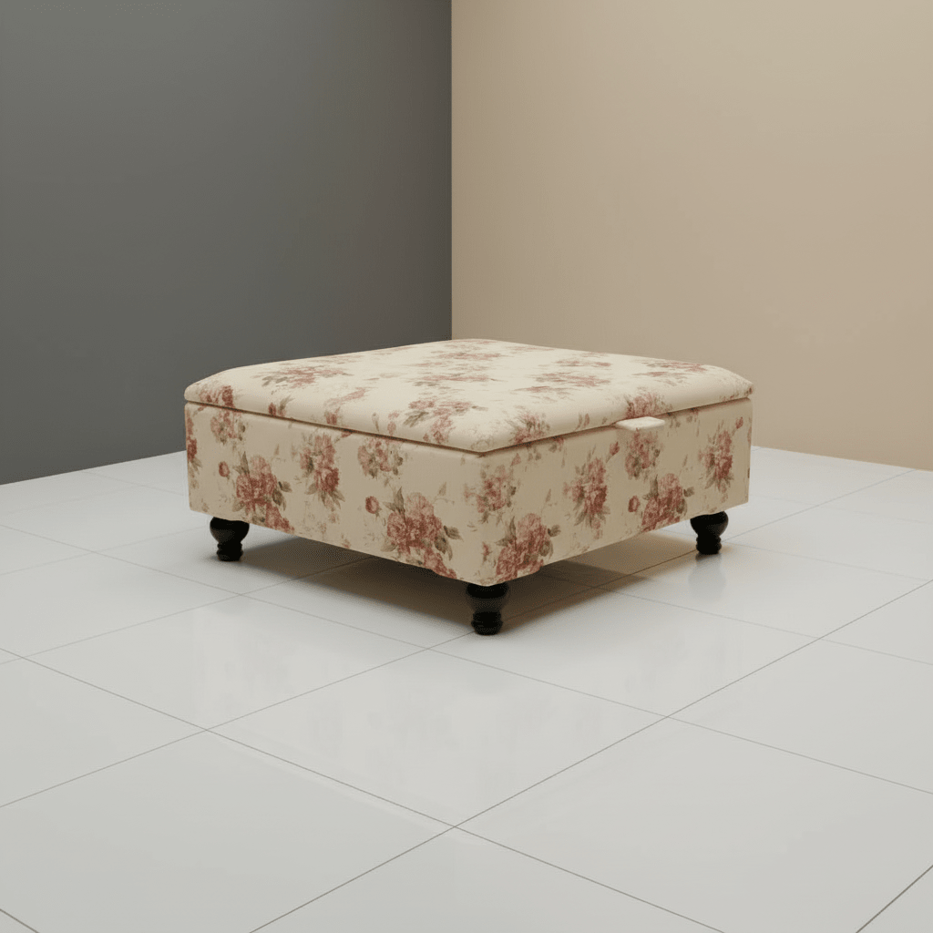 Flat Top Square Ottoman Table – Designer Living Room Centrepiece with Storage UK - ISTOOLS