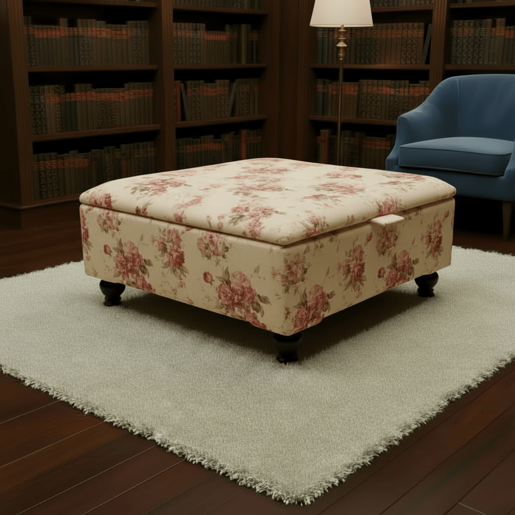 Flat Top Square Ottoman Table – Designer Living Room Centrepiece with Storage UK - ISTOOLS