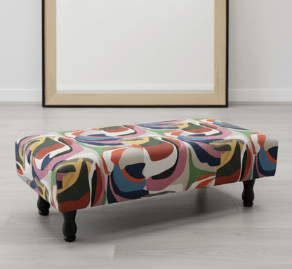Multi-use floral ottoman coffee table and storage pouffe for UK homes - ISTOOLS