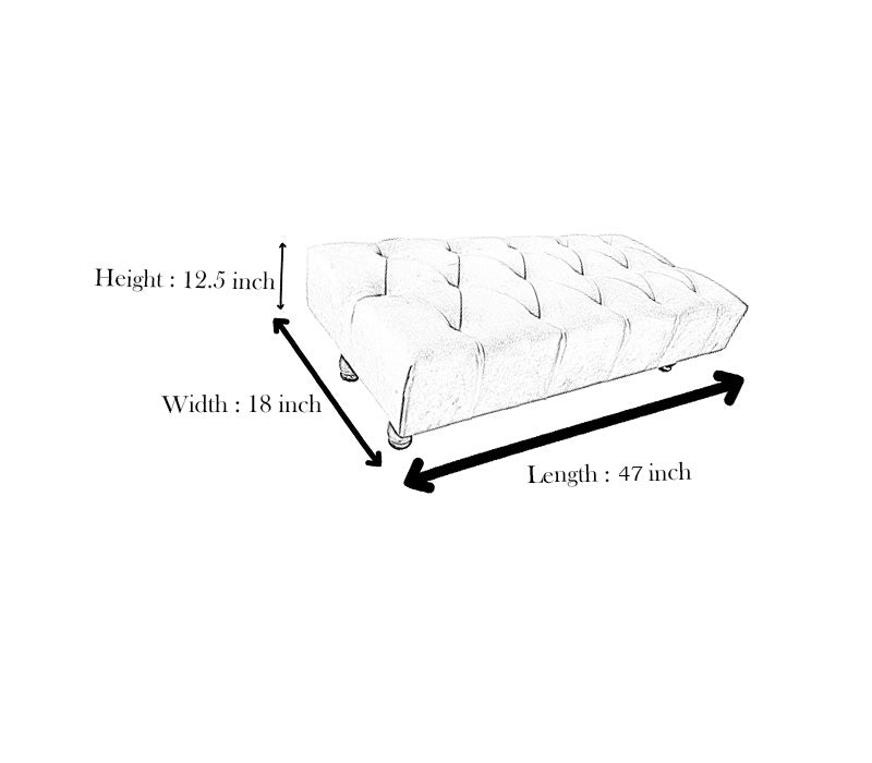 Green Chesterfield Footstool | Green Footstool Ottoman | Green Footstool - ISTOOLS