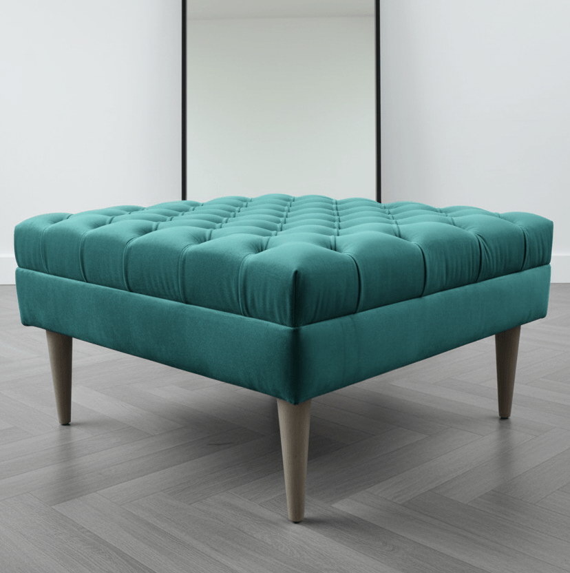 Buttoned Chesterfield Bench in Green – Stylish Home Furniture for Apartments - ISTOOLS