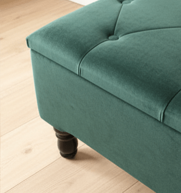 Multi-functional velvet storage bench with comfortable seat - ISTOOLS