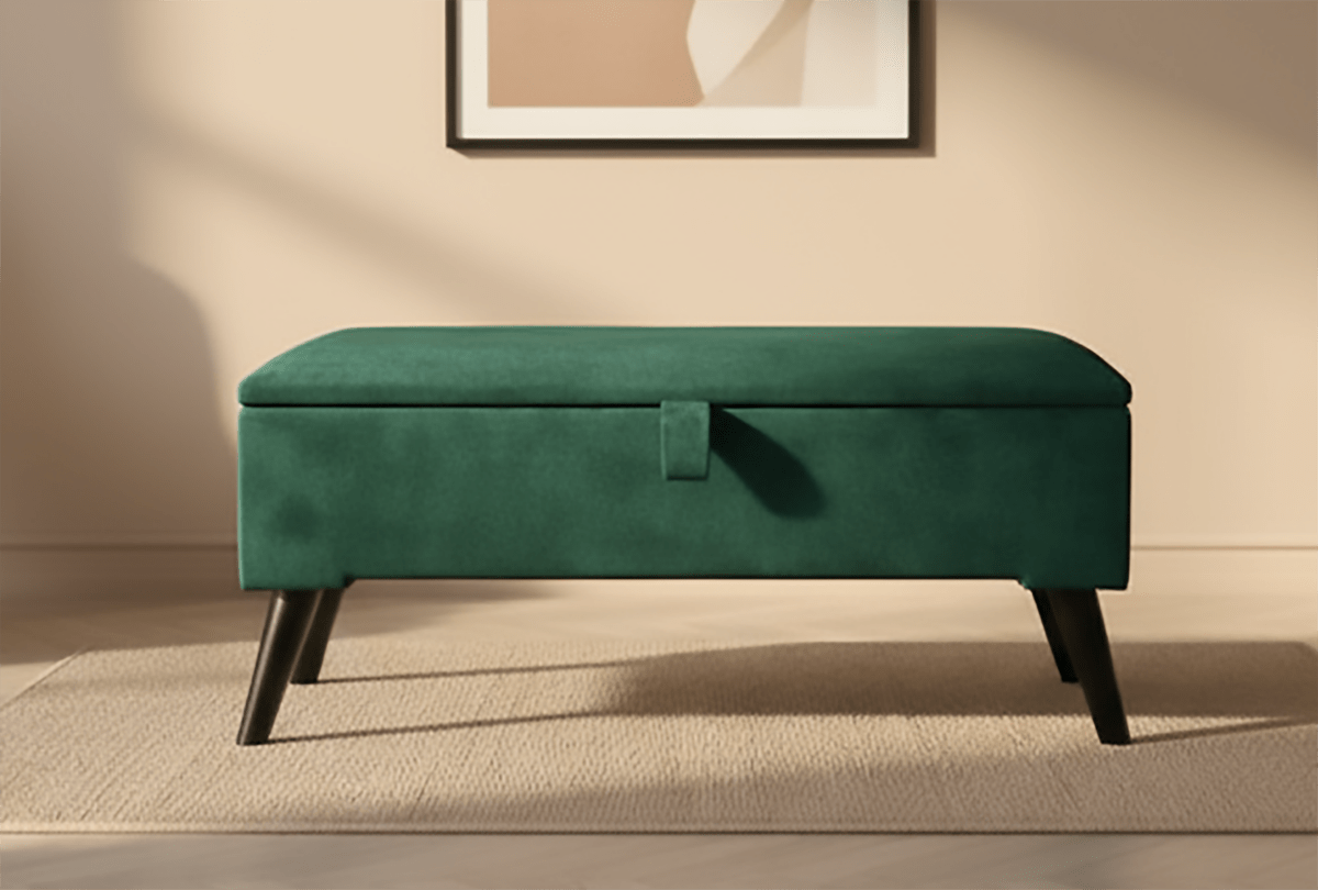Button-Tufted Chesterfield Ottoman Seat Bench - ISTOOLS