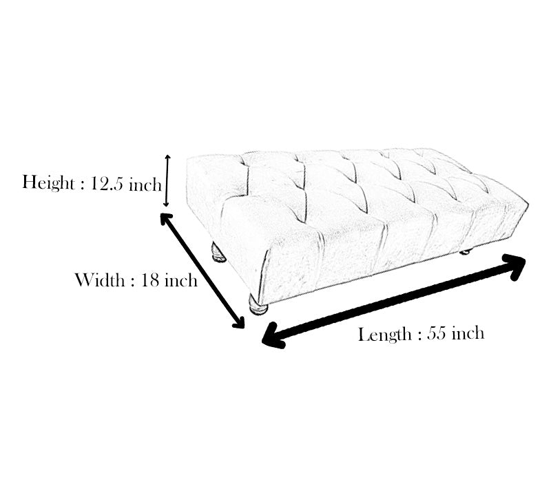 Grey & Black Tartan Upholstered Footstool | Tartan Chesterfield Ottoman footstool - ISTOOLS