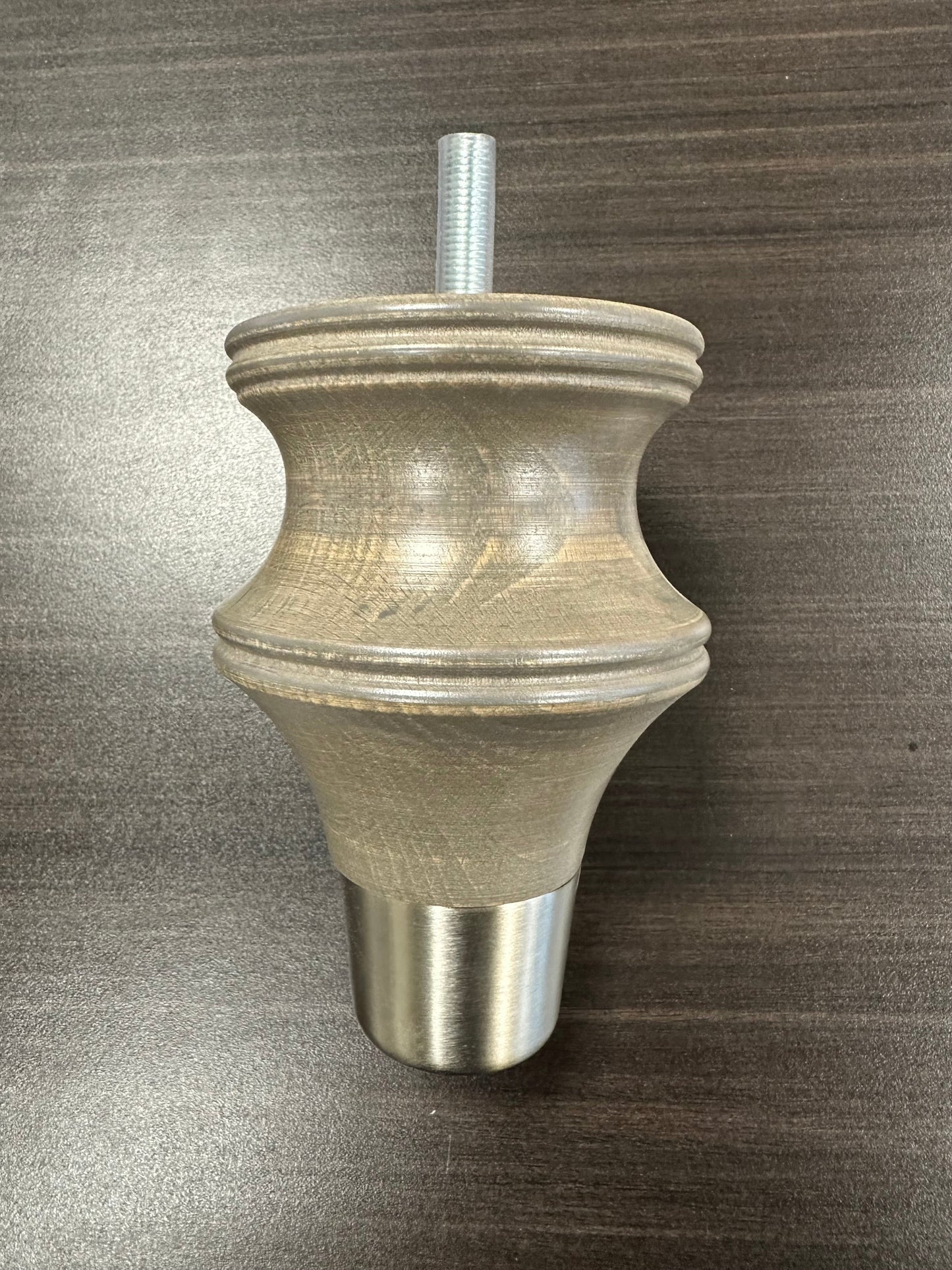 Grey wooden leg silver cap - ISTOOLS