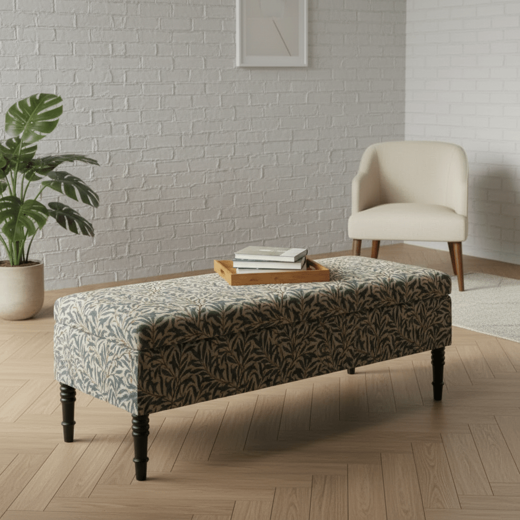 Hand - Upholstered Blanket Box Smooth Top Contemporary Aesthetic - ISTOOLS
