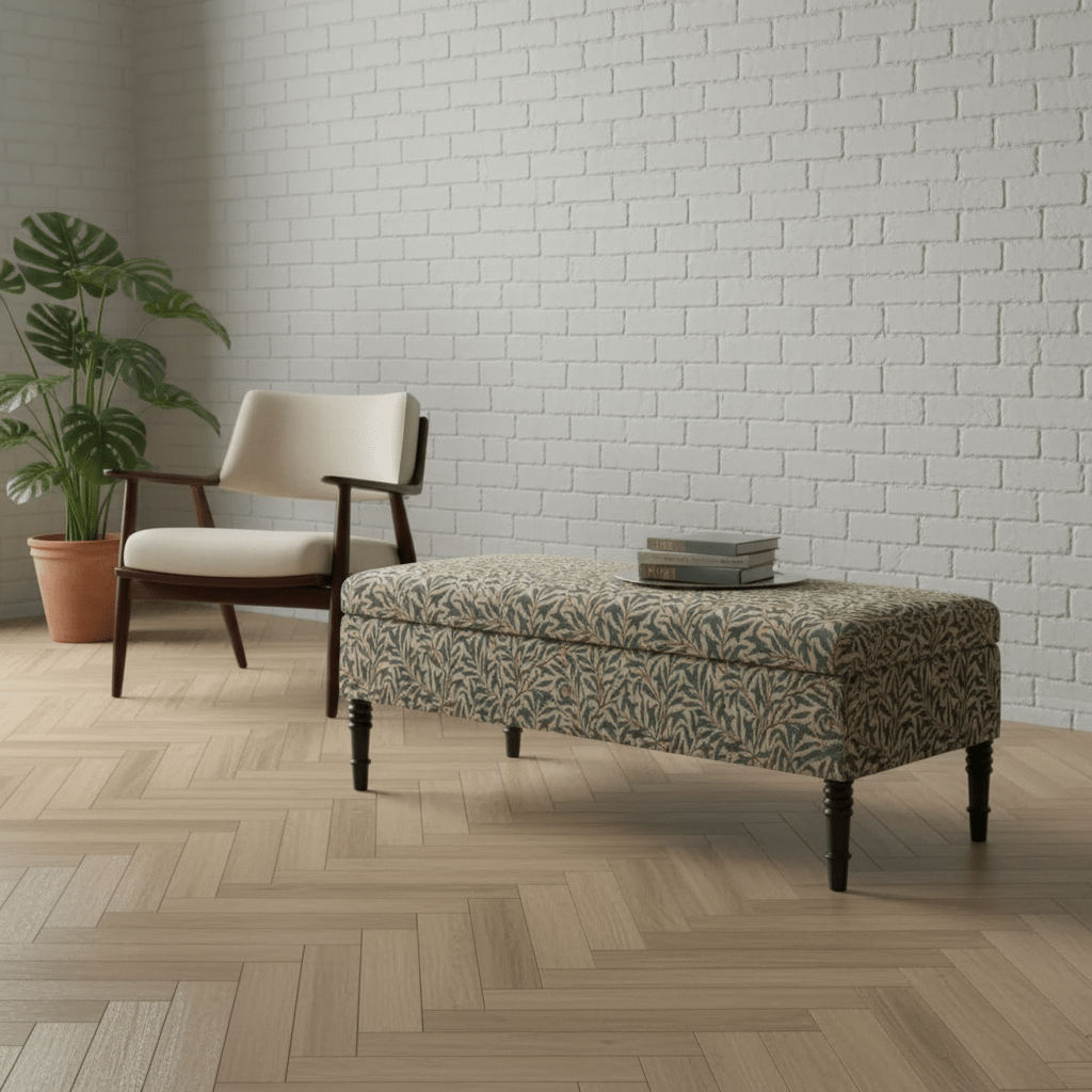 Hand - Upholstered Blanket Box Smooth Top Contemporary Aesthetic - ISTOOLS