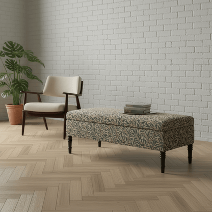 Hand - Upholstered Blanket Box Smooth Top Contemporary Aesthetic - ISTOOLS