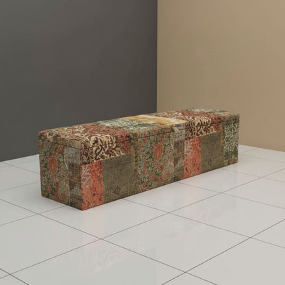 Hand - Upholstered Hallway Bench Chesterfield Lid Contemporary Motif - ISTOOLS