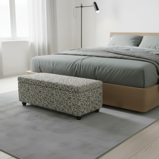 Hand - Upholstered Hallway Storage Bench Contemporary Motif` - ISTOOLS