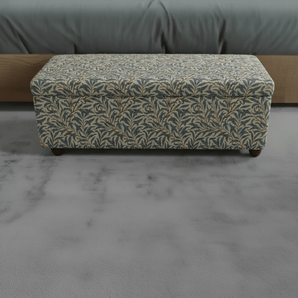 Hand - Upholstered Hallway Storage Bench Contemporary Motif` - ISTOOLS