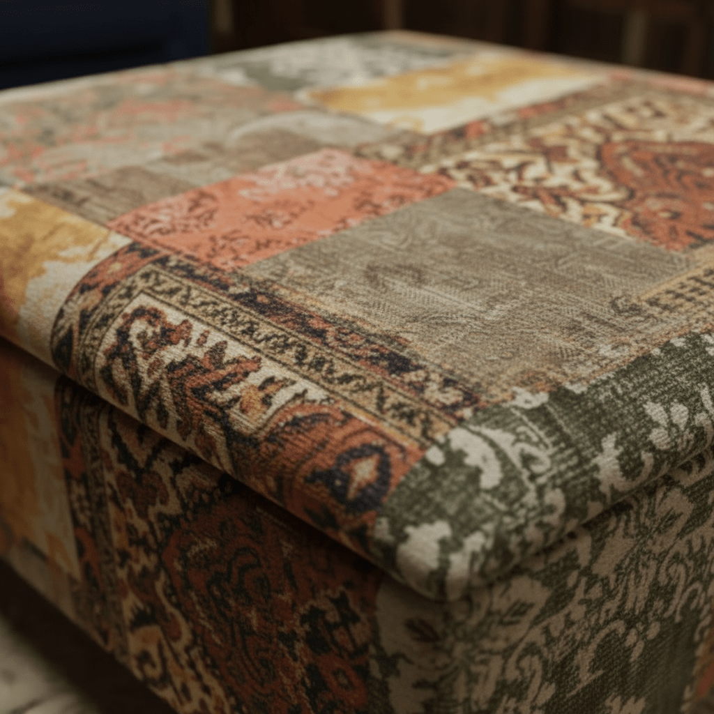 Hand - Upholstered Storage Bench Smooth Lid Neutral Palette - ISTOOLS