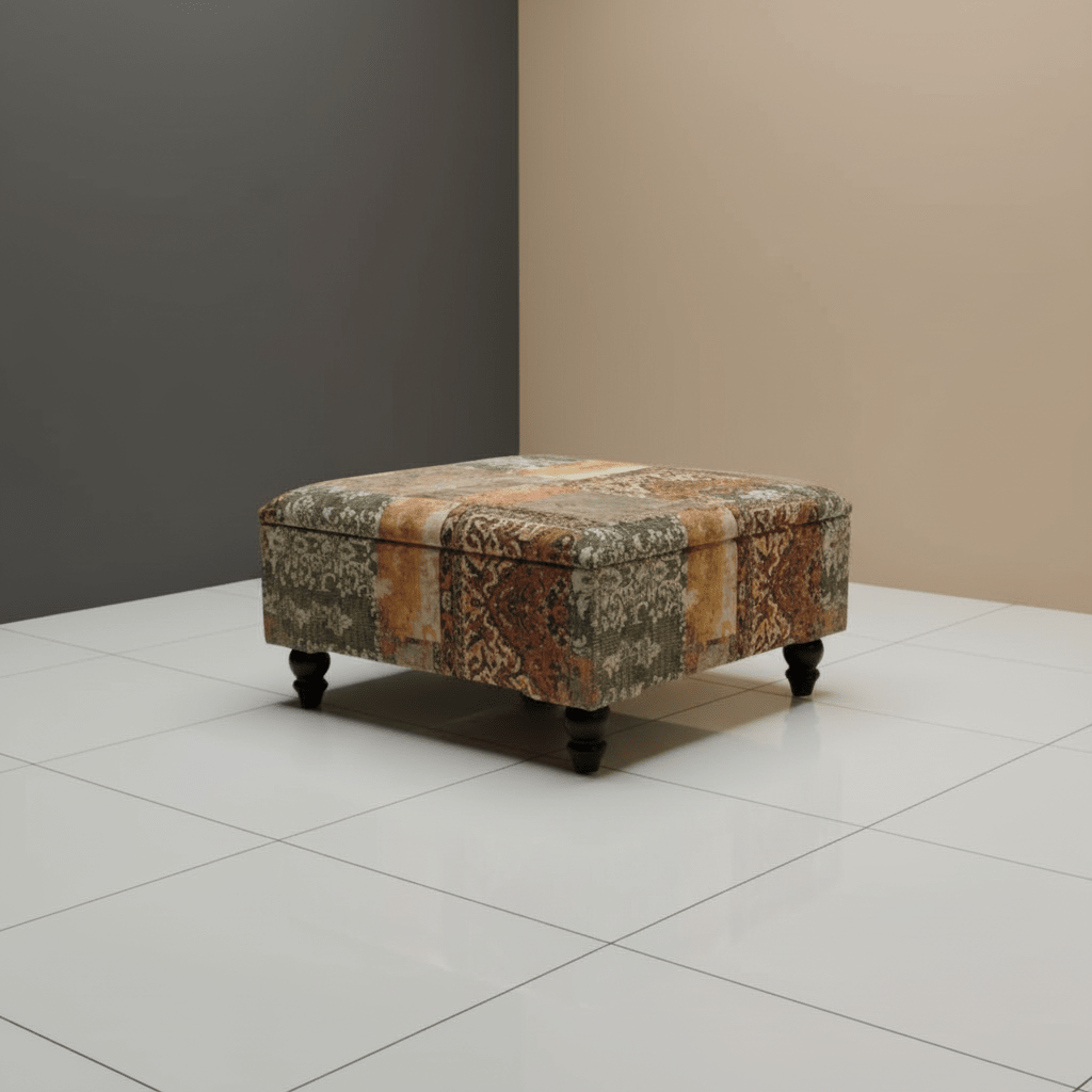 Hand - Upholstered Storage Bench Smooth Lid Neutral Palette - ISTOOLS