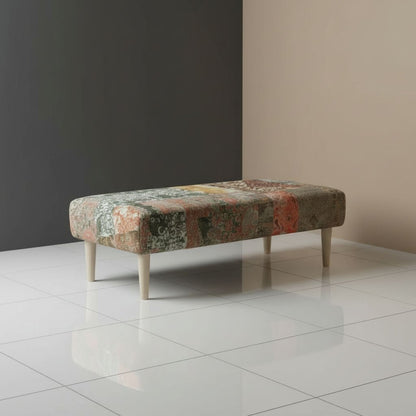 Hand - Upholstered Storage Footstool Box Contemporary Aesthetic - ISTOOLS