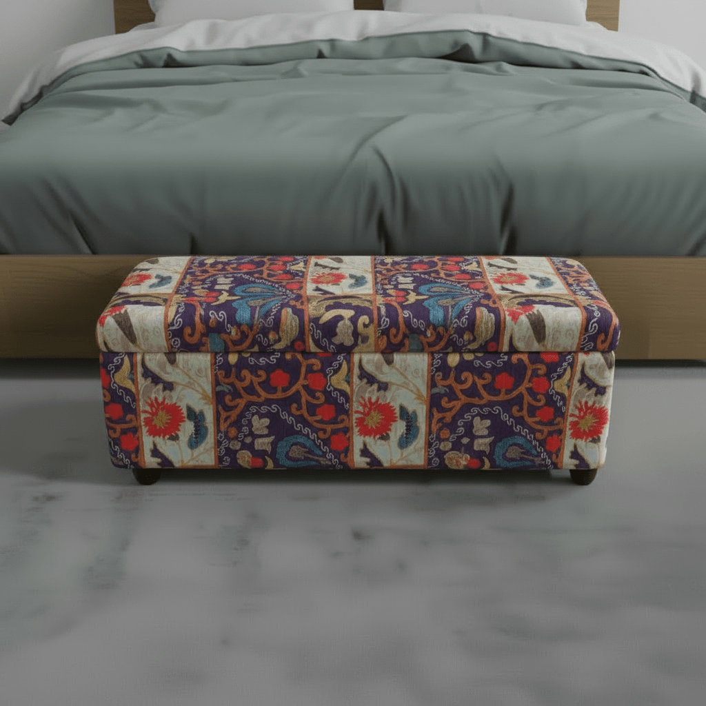 Handcrafted Bedroom Storage Ottoman Expressive Aesthetic - ISTOOLS
