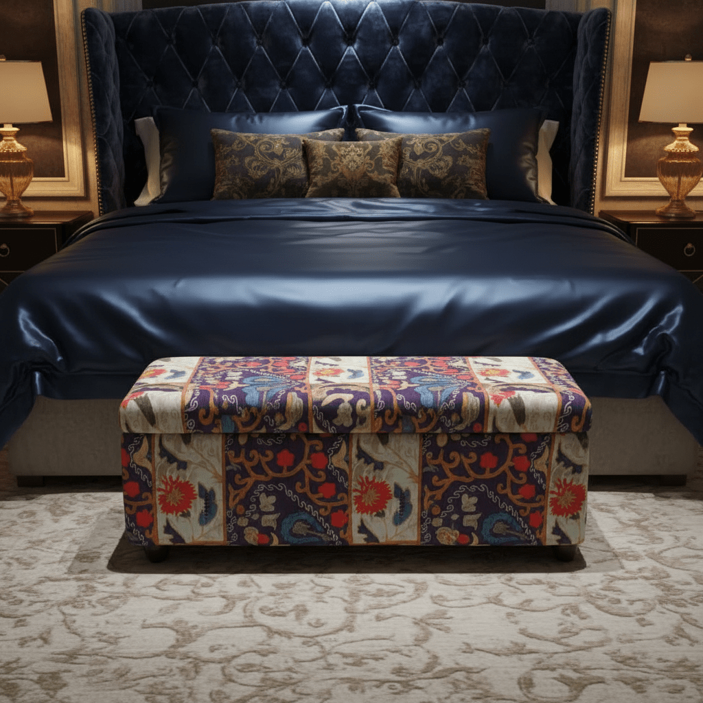 Handcrafted Bedroom Storage Ottoman Expressive Aesthetic - ISTOOLS