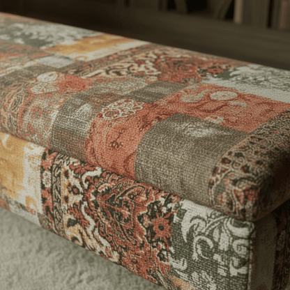 Handcrafted Rectangular Ottoman Bench Abstract Aesthetic UK - ISTOOLS