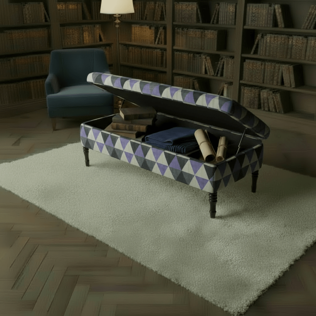 Handcrafted Rectangular Ottoman Centrepiece Aesthetic - ISTOOLS