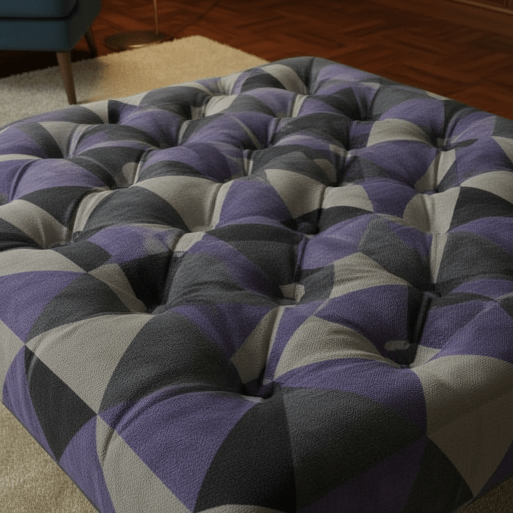 Handcrafted Square Buttoned Ottoman Centrepiece Aesthetic - ISTOOLS