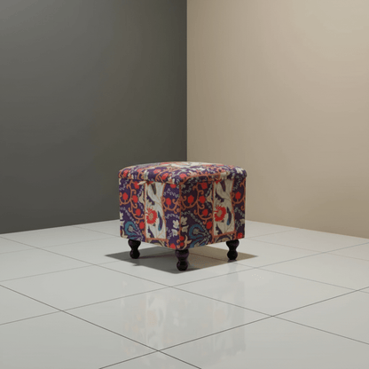 Handcrafted Square Storage Ottoman Expressive Aesthetic - ISTOOLS