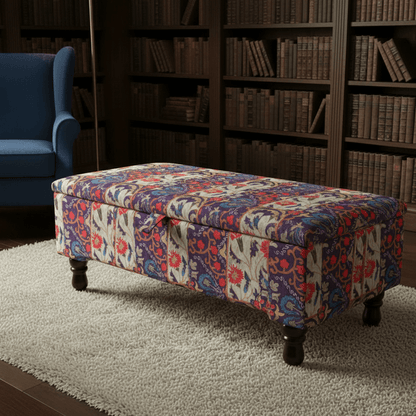 Handcrafted Storage Ottoman Expressive Aesthetic Smooth Top - ISTOOLS