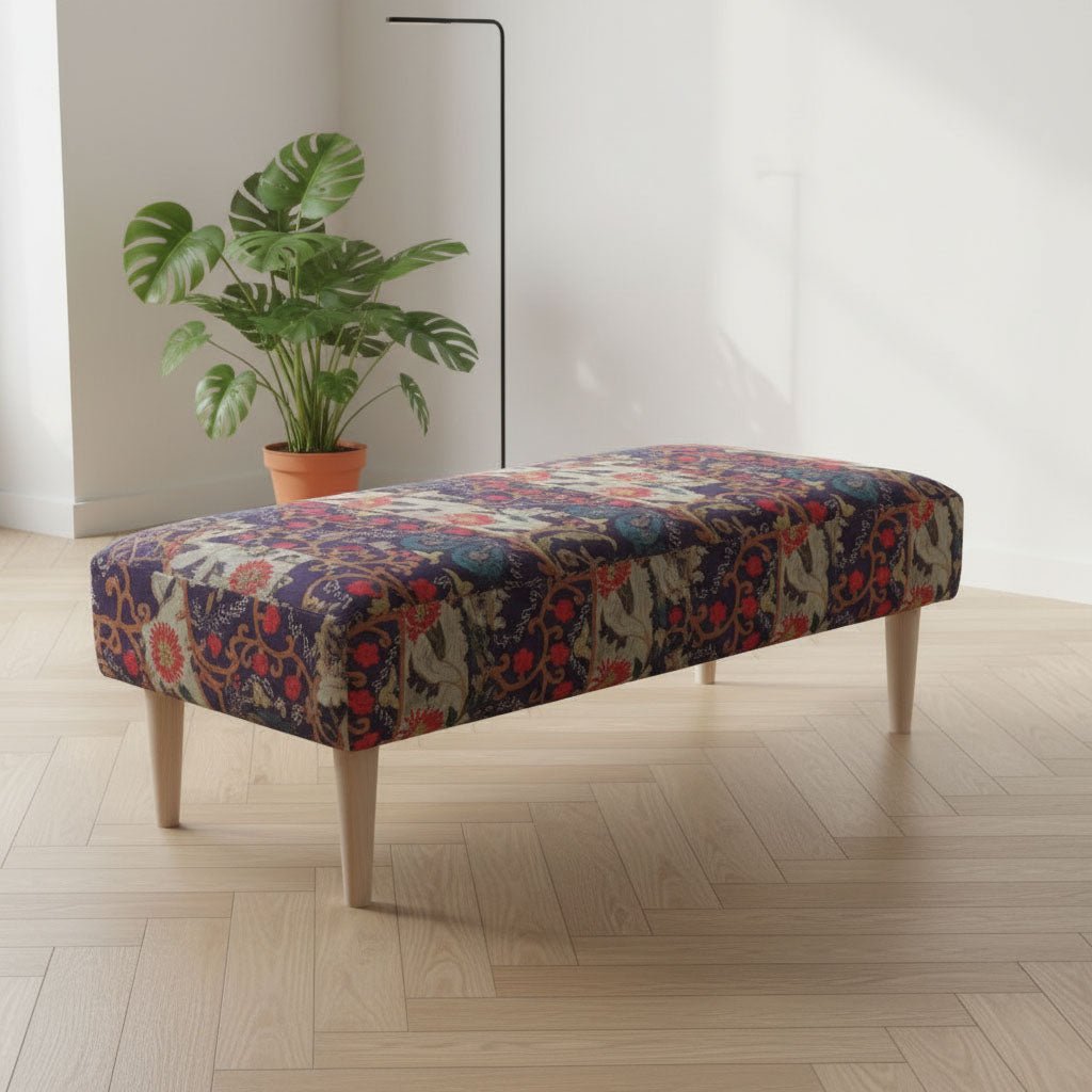 Handcrafted Storage Ottoman Expressive Aesthetic Smooth Top - ISTOOLS