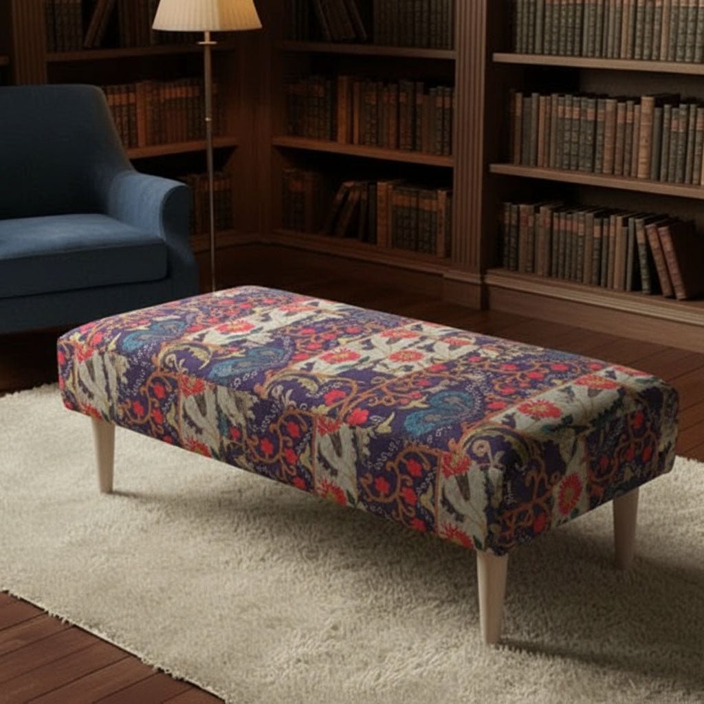 Handcrafted Storage Ottoman Expressive Aesthetic Smooth Top - ISTOOLS