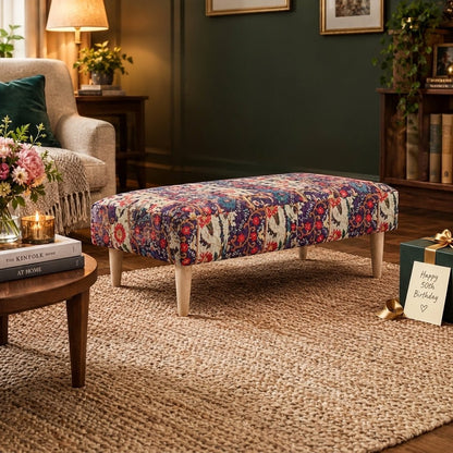Handcrafted Storage Ottoman Expressive Aesthetic Smooth Top - ISTOOLS