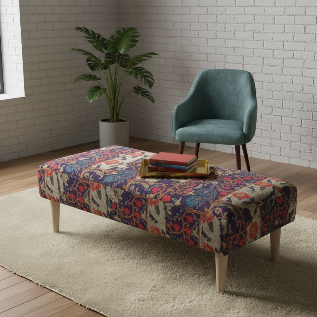 Handcrafted Storage Ottoman Expressive Aesthetic Smooth Top - ISTOOLS