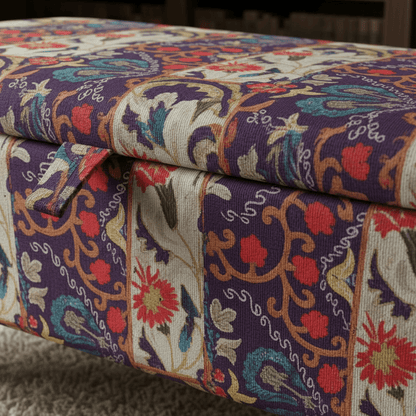 Handcrafted Storage Ottoman Expressive Aesthetic Smooth Top - ISTOOLS