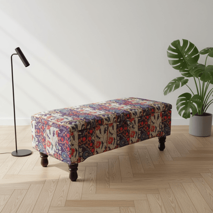 Handcrafted Storage Ottoman Expressive Aesthetic Smooth Top - ISTOOLS
