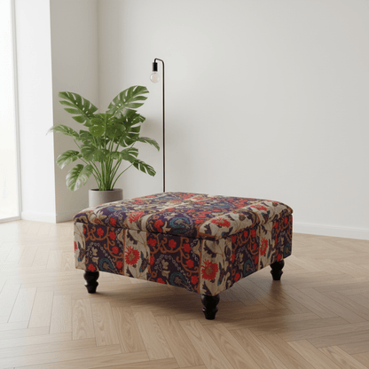 Handcrafted Storage Ottoman Minimalist Aesthetic Smooth Top - ISTOOLS