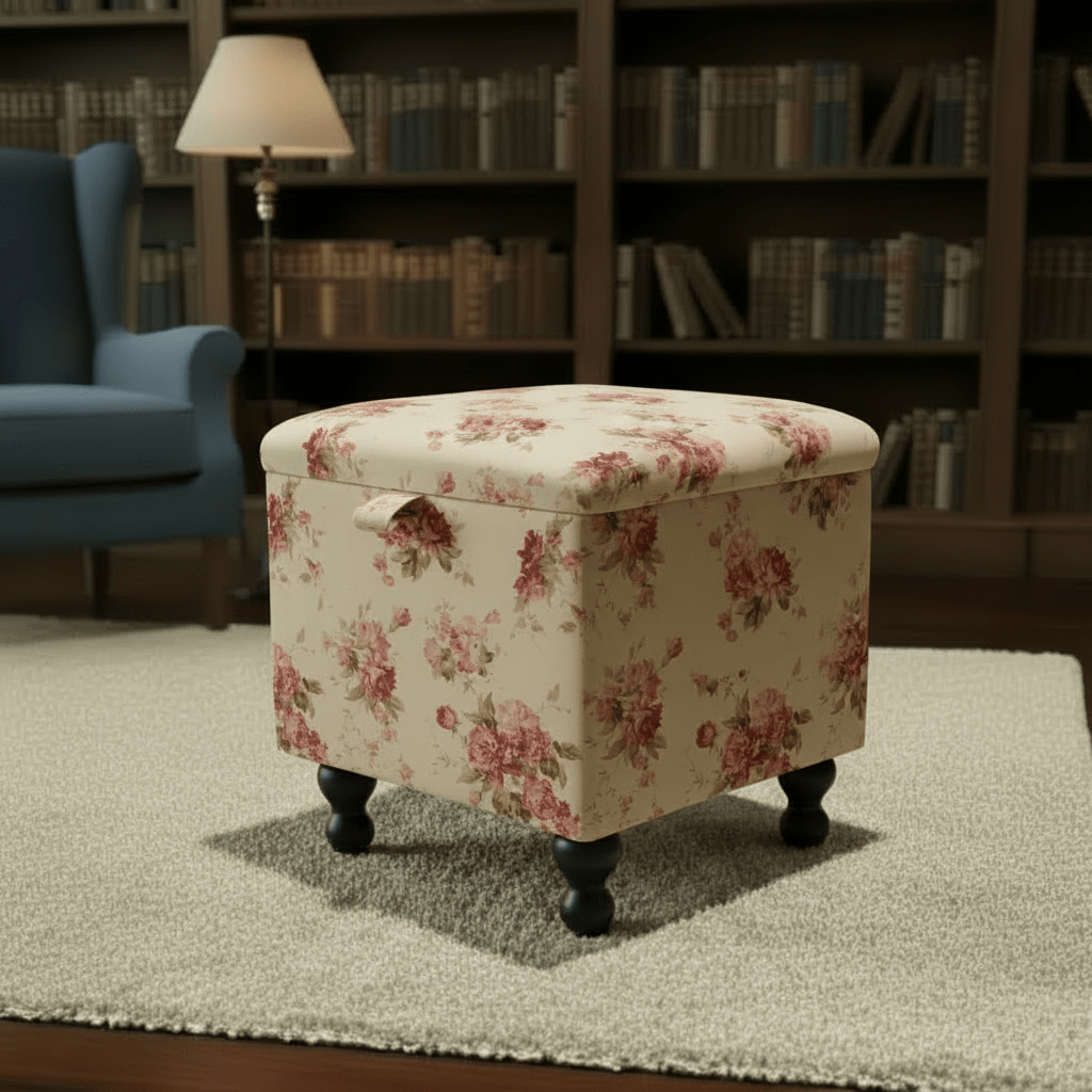 Handcrafted Tray Table Base & Footstool Combo – Multi - Purpose Storage Ottoman UK - ISTOOLS