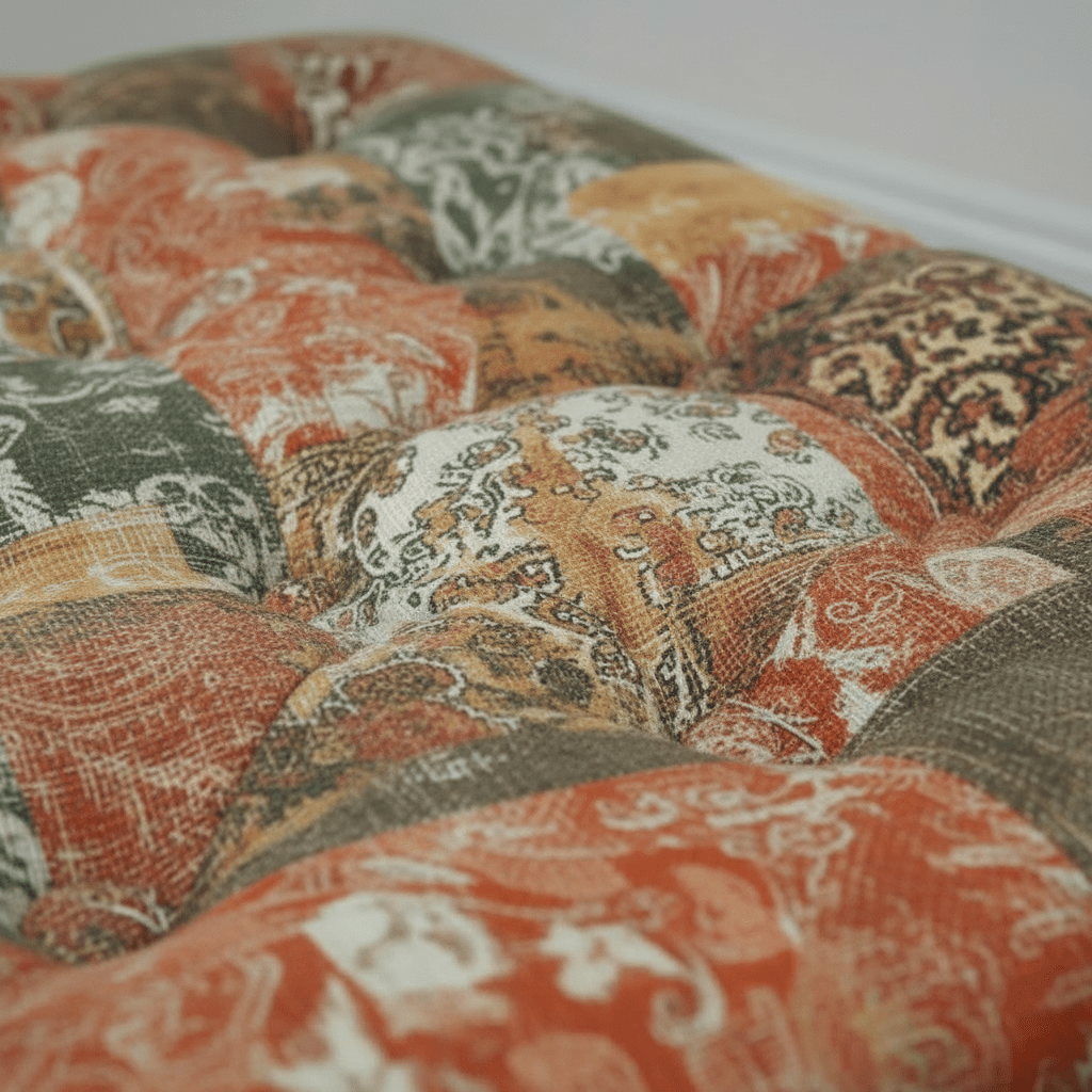 Handcrafted Tufted Footstool Table Contemporary Print UK - ISTOOLS