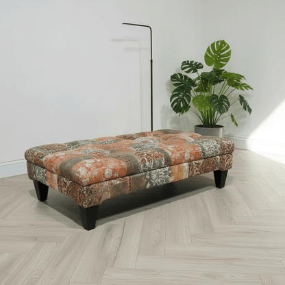 Handcrafted Tufted Footstool Table Contemporary Print UK - ISTOOLS