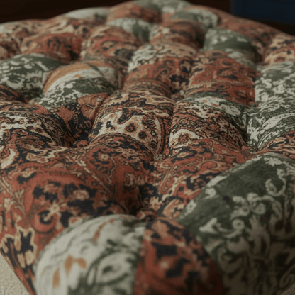 Handcrafted Tufted Square Footstool Table Contemporary Print UK - ISTOOLS