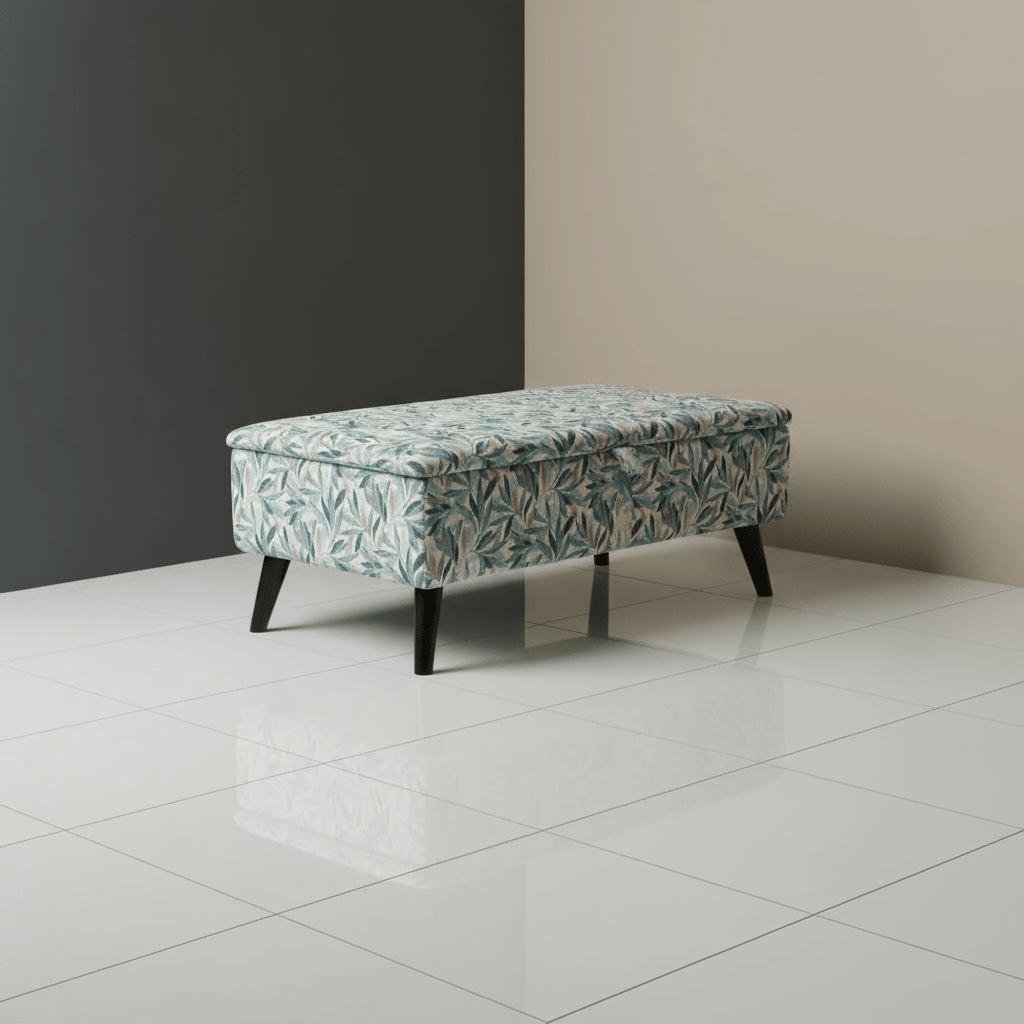 Handcrafted UK Ottoman Bench | Solid Wood Storage & Designer Pattern Seating - ISTOOLS