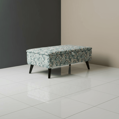 Handcrafted UK Ottoman Bench | Solid Wood Storage & Designer Pattern Seating - ISTOOLS