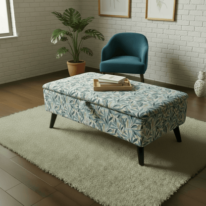 Handcrafted UK Ottoman Bench | Solid Wood Storage & Designer Pattern Seating - ISTOOLS