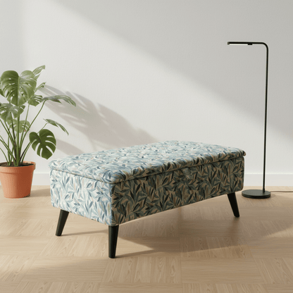 Handcrafted UK Ottoman Bench | Solid Wood Storage & Designer Pattern Seating - ISTOOLS